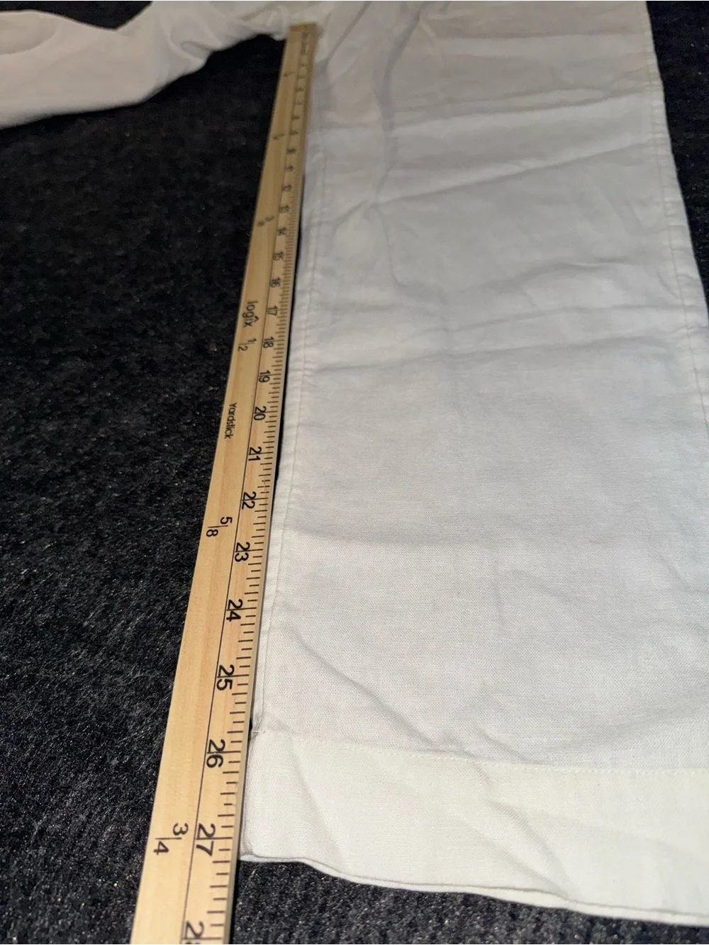 NWT! A New Day Women’s 2R White Linen High Rise Tapered Leg Pants w/ Pockets - Picture 6 of 6